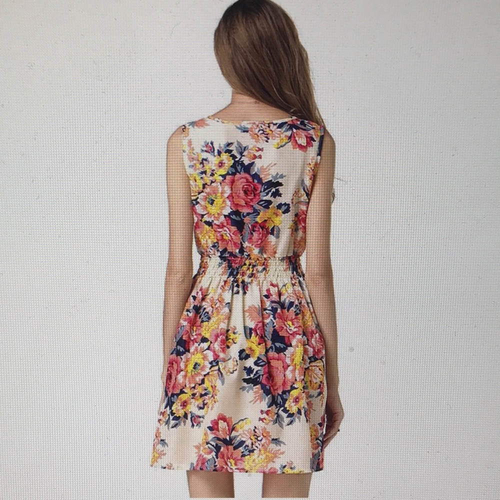 Flower Floral Women’s Fashion Dresses  S/M/L/XL - Picture 3 of 7